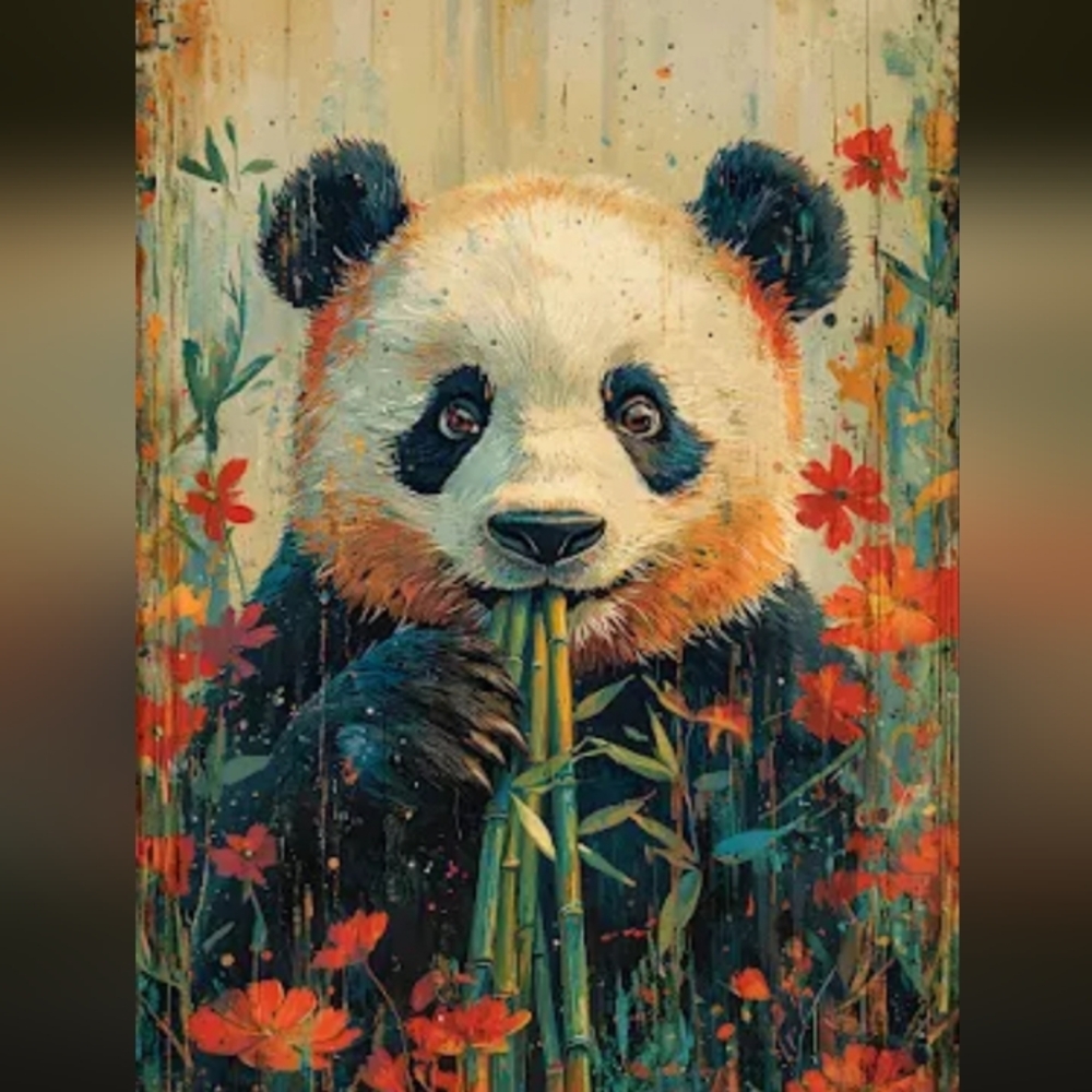 Besutiful Panda Print